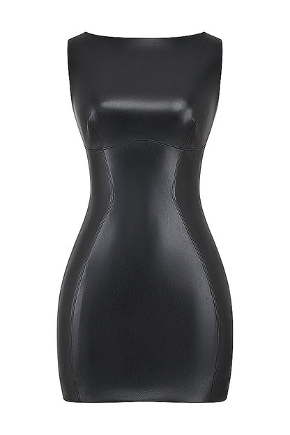 Mini-Korsettkleid Aus Veganem Leder
