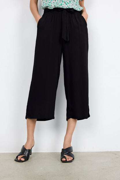 Elastische, Schlichte Viskose-Caprihose Für Damen
