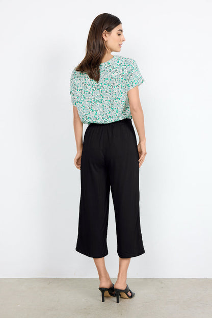 Elastische, Schlichte Viskose-Caprihose Für Damen