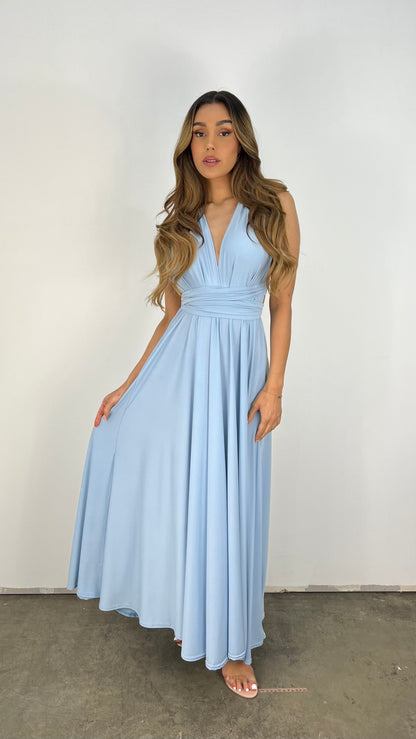 Rückenfreies Maxikleid Mit Plissee-Details