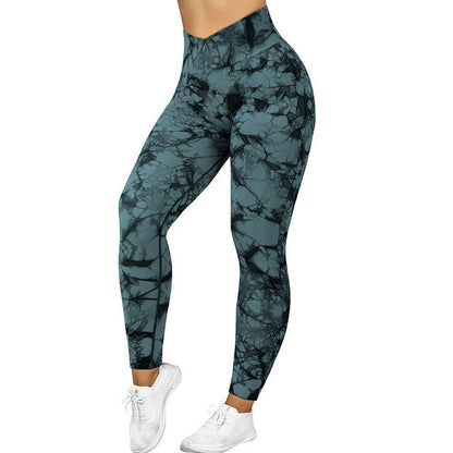 Strapazierfähige, Nahtlos Gemusterte Yoga-Leggings Für Damen