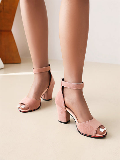 Wildleder-Pumps Mit Offener Spitze