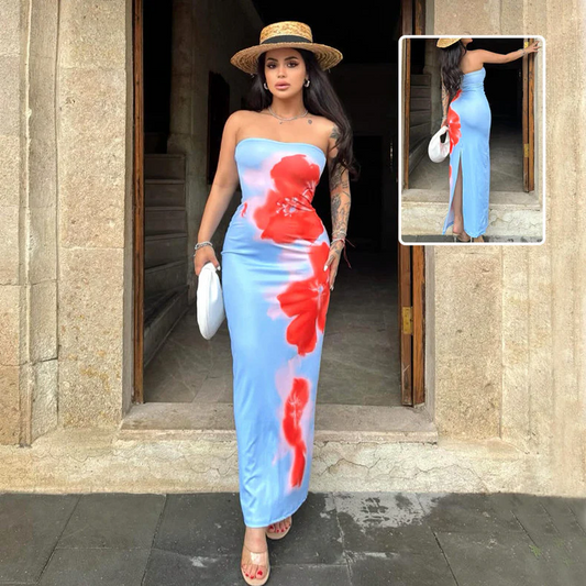 Maxi-Sommerkleid Mit Blumendruck