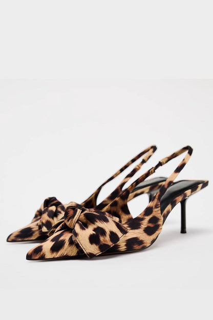 High Heels Mit Spitzer Zehenpartie Und Leopardenmuster
