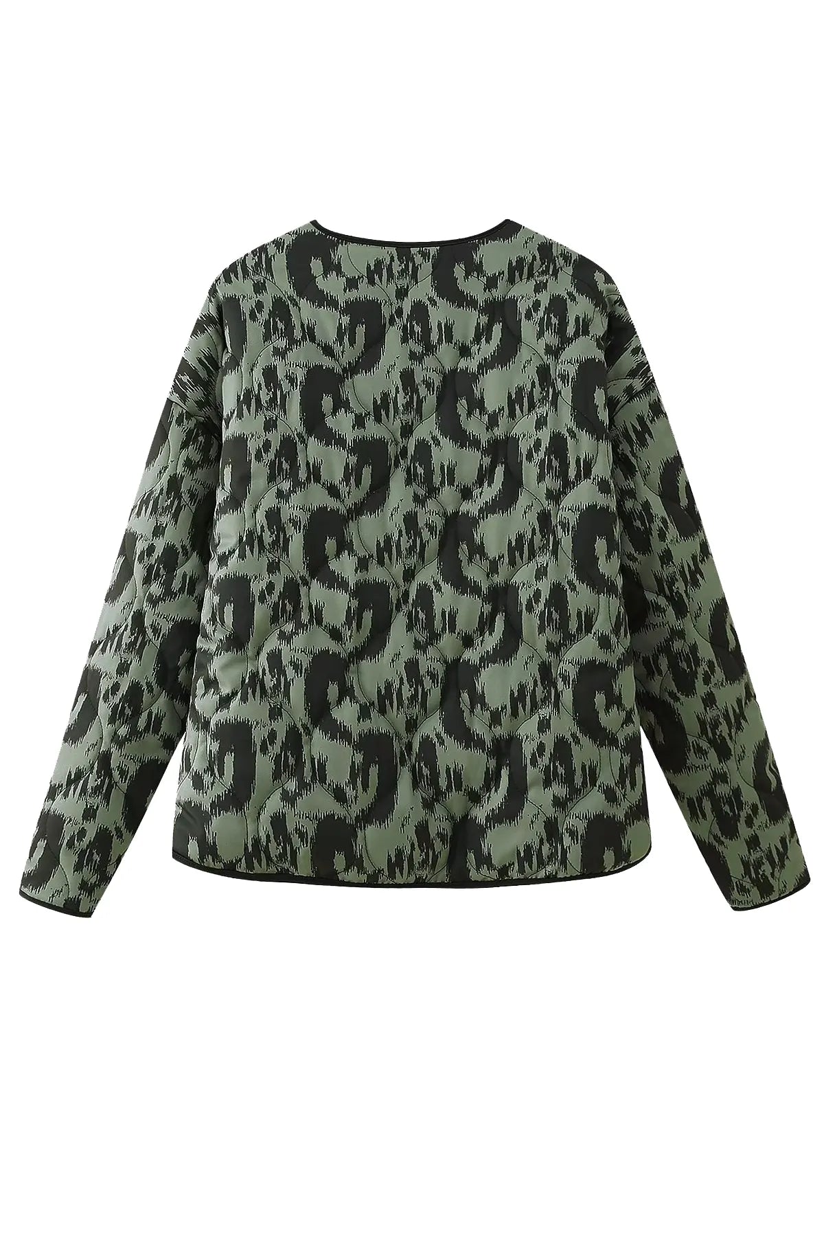 Französische Steppjacke Aus Baumwolle Mit Blumenmuster