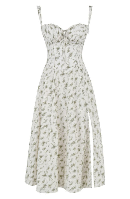 Kleid Mit Blumen-Corsagenmuster