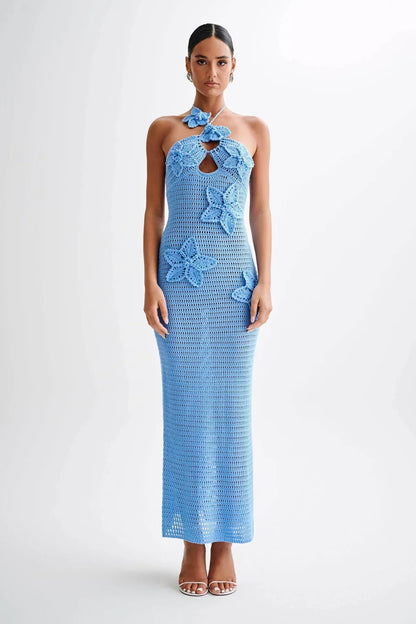 Maxikleid Aus Spitze Mit Blumendetail