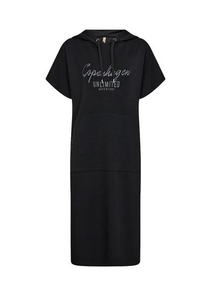 Kurzärmliges Midikleid Mit Kapuze