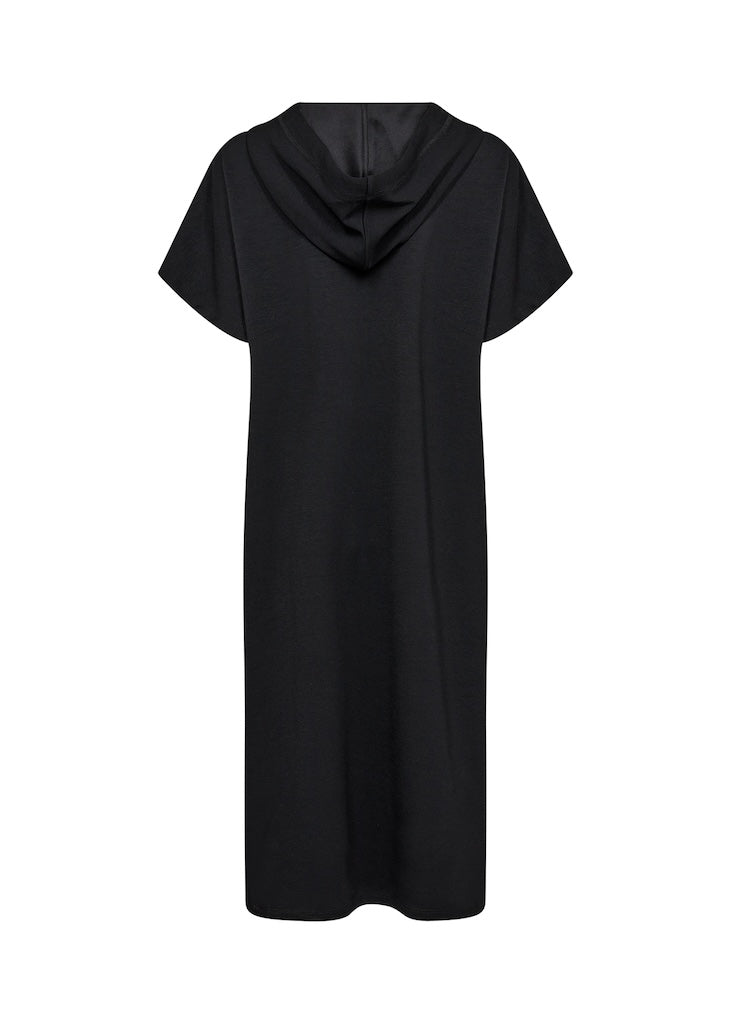 Kurzärmliges Midikleid Mit Kapuze