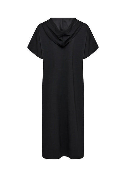 Kurzärmliges Midikleid Mit Kapuze