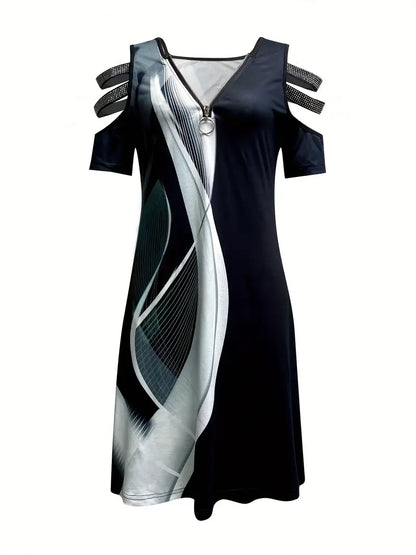 Elegantes Tief Ausgeschnittenes Maxikleid