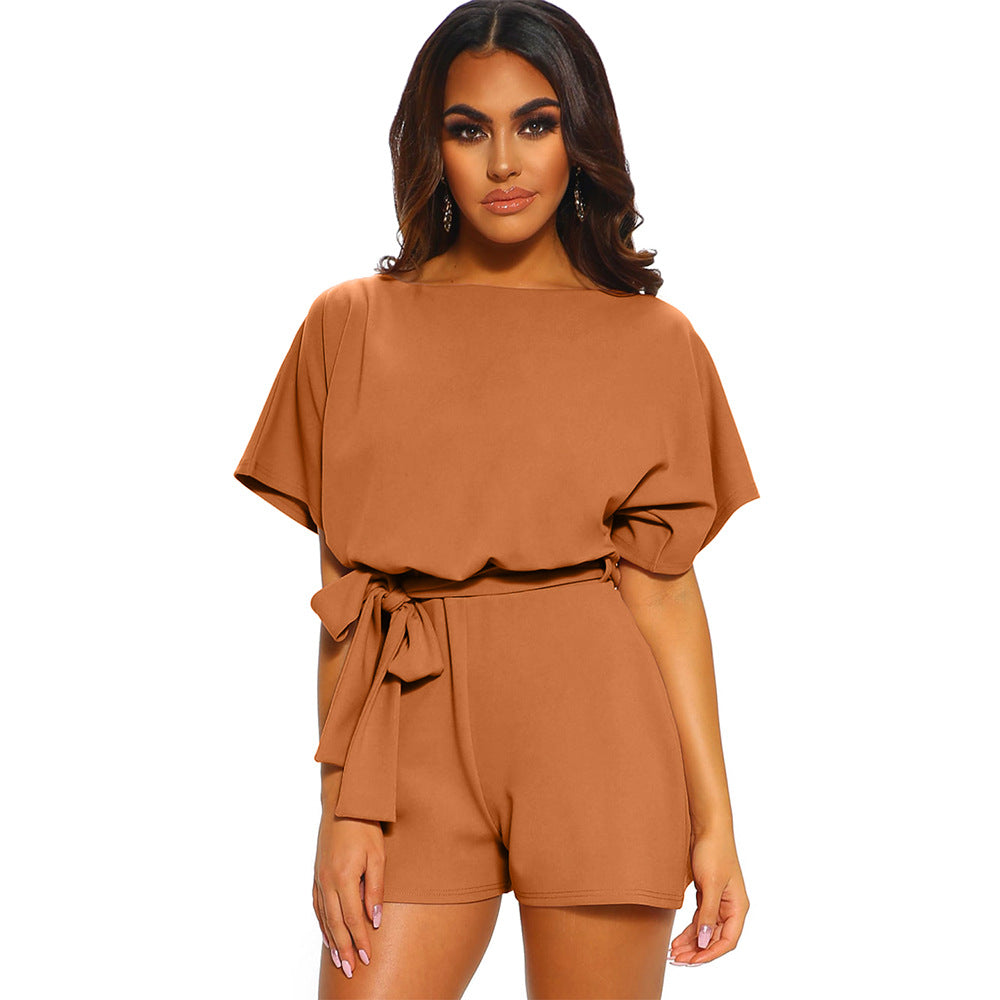 Rundhals-Jumpsuit Für Damen