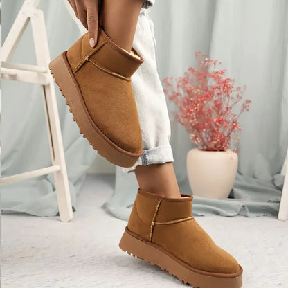 Pelzige Winterstiefel Für Damen