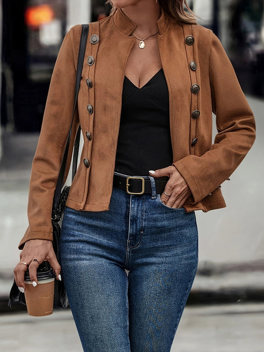 Stylische Designjacke Mit Knopfdetail