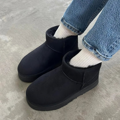Pelzige Winterstiefel Für Damen
