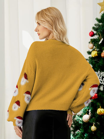 Strickpullover Mit Weihnachtsmann-Design