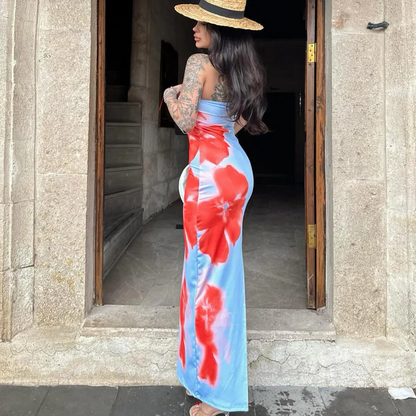 Maxi-Sommerkleid Mit Blumendruck