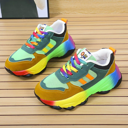 Mehrfarbige Designer-Sneaker Für Damen