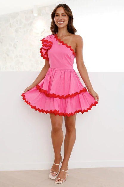 Minikleid Mit One-Shoulder-Design