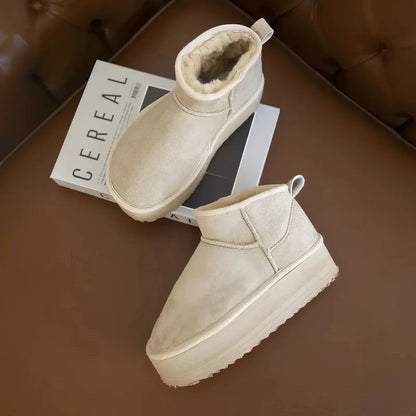 Pelzige Winterstiefel Für Damen