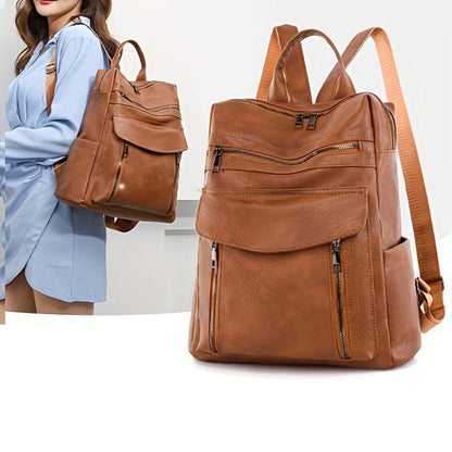 Ein Rucksack, Der Vintage-Stil Und Funktionalität Vereint