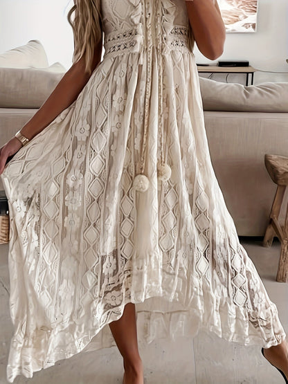 Maxikleid Mit V-Ausschnitt