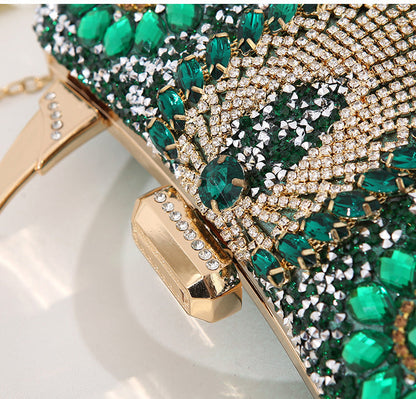 Handgefertigte Abendtasche Mit Diamant-Detail İn Metallic