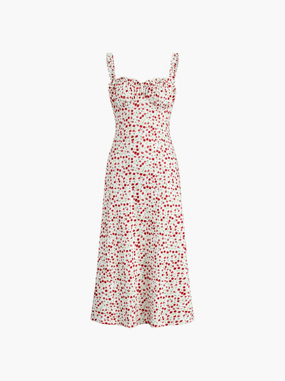 Schickes Boho-Midikleid Mit Spaghettiträgern