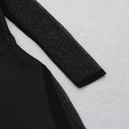 Midikleid Mit Spitzendetail