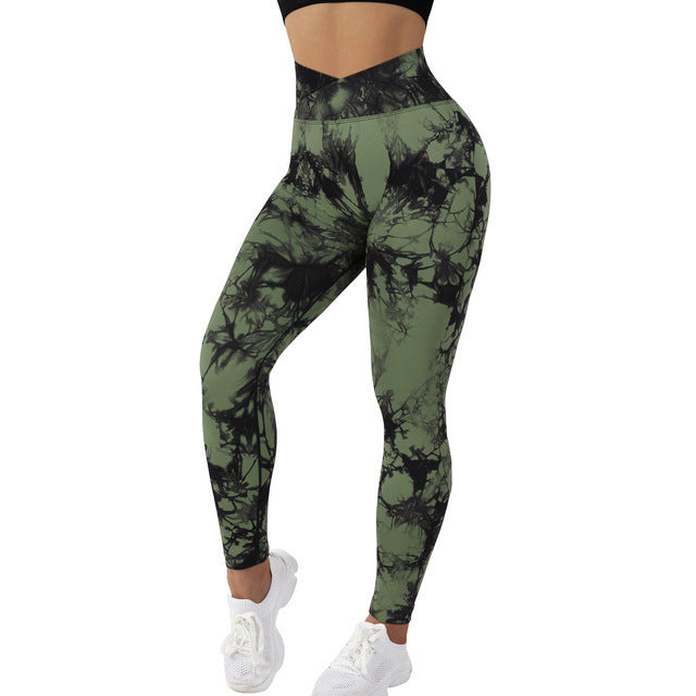 Strapazierfähige, Nahtlos Gemusterte Yoga-Leggings Für Damen