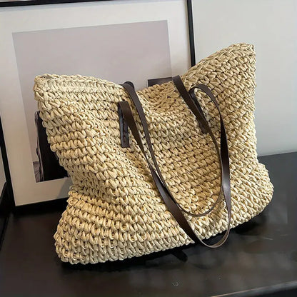 Große Gestrickte Tragetasche | Tasche İm Bohemian-Strandstil