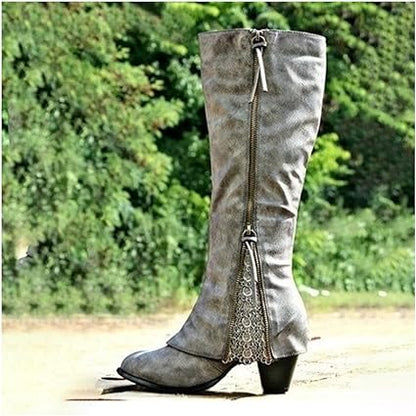 Vintage Stiefel Mit Klobigem Absatz