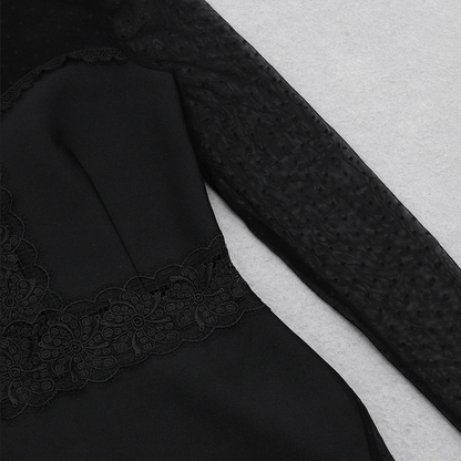 Midikleid Mit Spitzendetail
