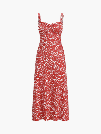Schickes Boho-Midikleid Mit Spaghettiträgern