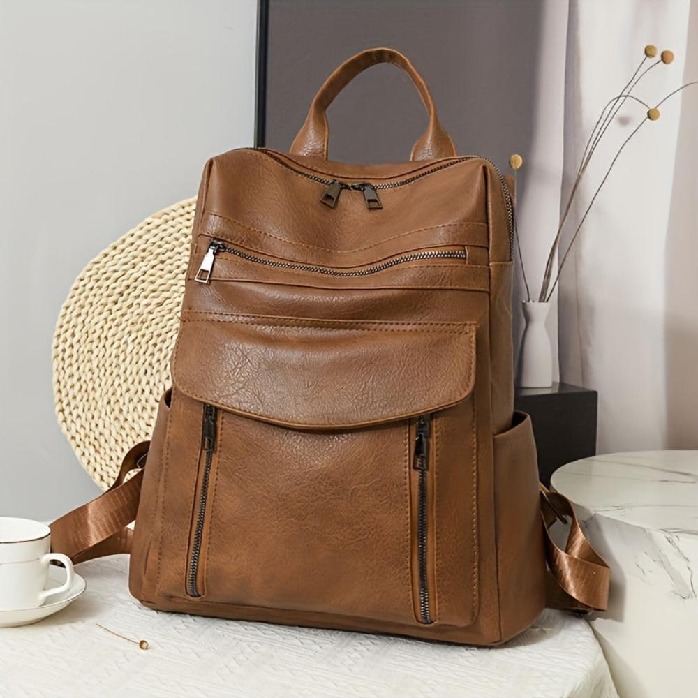 Ein Rucksack, Der Vintage-Stil Und Funktionalität Vereint