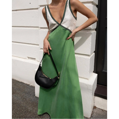 Elegantes Maxikleid Mit V-Ausschnitt