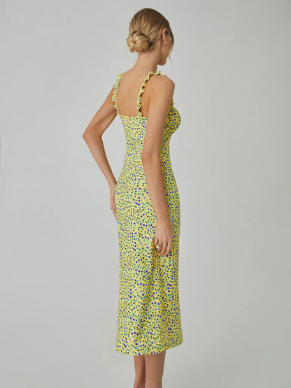 Schickes Boho-Midikleid Mit Spaghettiträgern