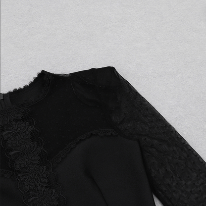 Midikleid Mit Spitzendetail
