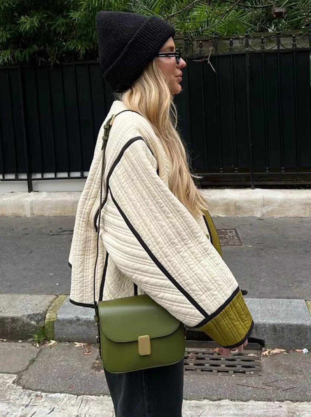 Stilvolles Design, Gestreifte Detailjacke