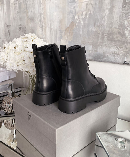 Schwarze Elegante Damen Kunstlederstiefel