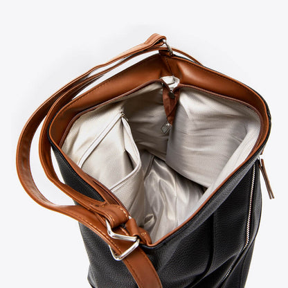 Tasche Aus Kunstleder Mit Rautenmuster