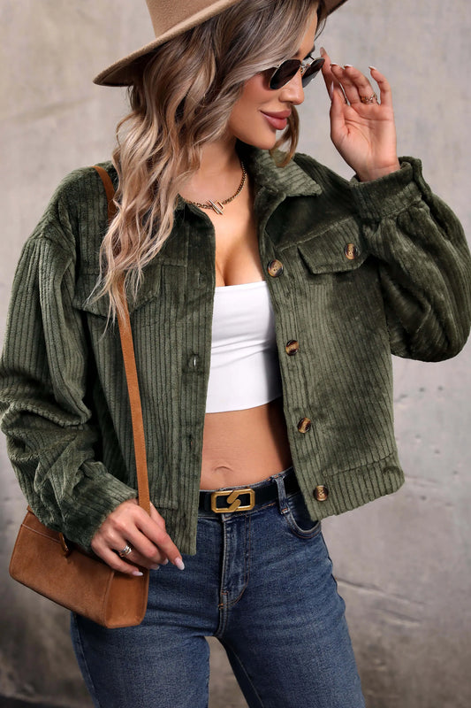 Elegante Grüne Samtjacke