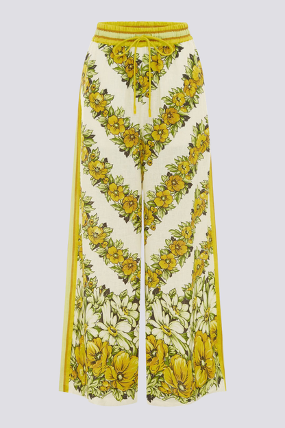 Hosenset Mit Mittellangen Ärmeln Und Blumenmuster