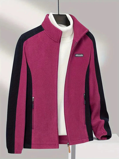 Warme Fleecejacke Mit Reißverschluss Für Damen