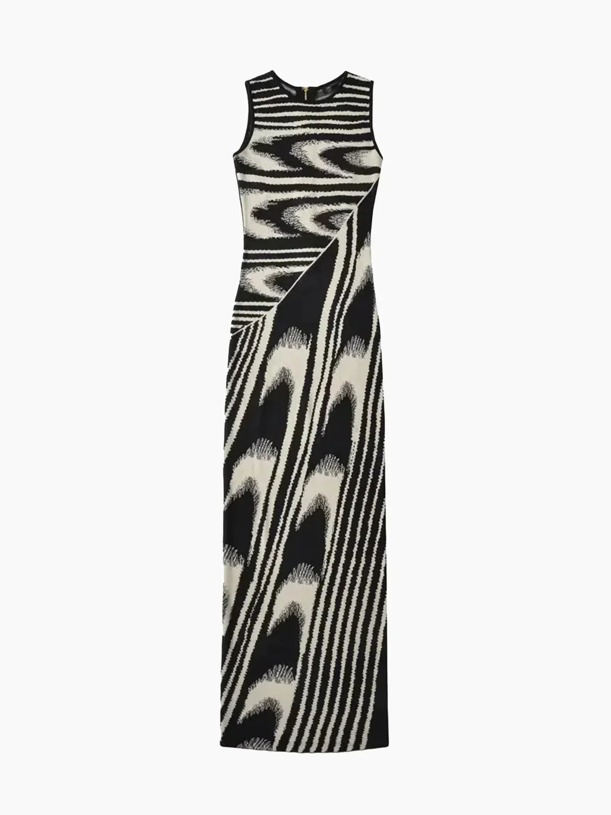 Elegantes Maxikleid Mit Rundhalsausschnitt Und Null Ärmeln