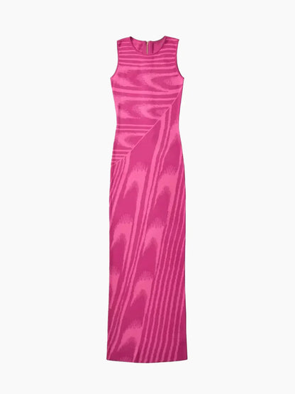 Elegantes Maxikleid Mit Rundhalsausschnitt Und Null Ärmeln
