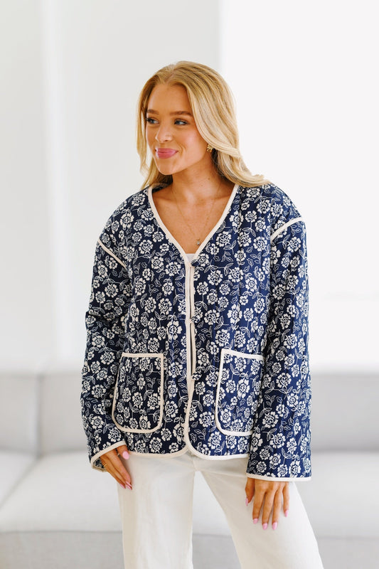 Gepolsterte Jacke Mit Hoher Taille