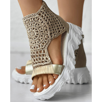 Elegante Stricksandalen