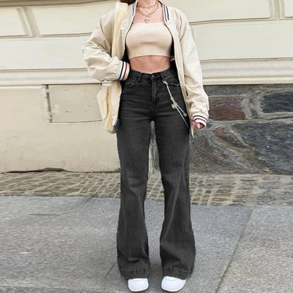 Sommer Damen Jeans - Mid Waist Design