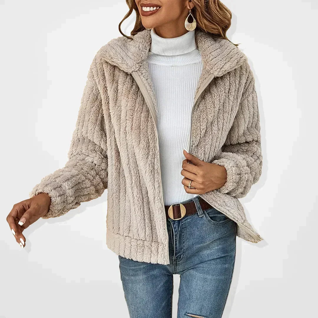 Plüsch-Winterjacke